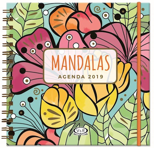 Papel AGENDA 2019 MANDALAS [NARANJA] (ANILLADA) (CARTONE)