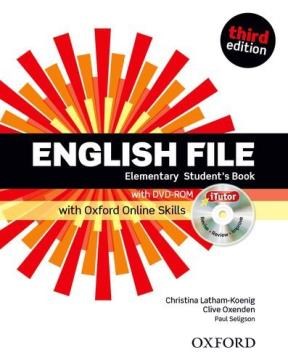 Papel ENGLISH FILE ELEMENTARY STUDENT'S BOOK (WITH DVD-ROM) (WITH OXFORD ONLINE SKILLS) (3 EDITION)