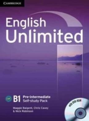 Papel ENGLISH UNLIMITED B 1 PRE INTERMEDIATE SELF STUDY PACK  (WITH DVD ROM)