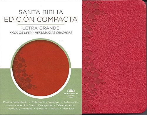 Papel SANTA BIBLIA EDICION COMPACTA (LETRA GRANDE - IMITACION PIEL) (BOLSILLO) (REINA VALERA) (ROJA)