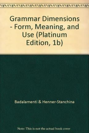 Papel GRAMMAR DIMENSIONS 1B FORM MEANING AND USE