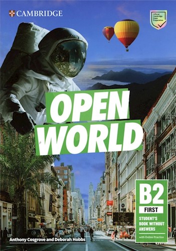 Papel OPEN WORLD B2 FIRST STUDENT'S BOOK WITHOUT ANSWERS CAMBRIDGE (NOVEDAD 2020)