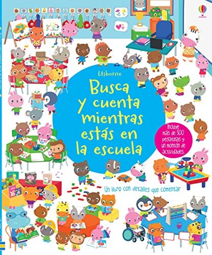 Papel BUSCA Y CUENTA MIENTRAS ESTAS EN LA ESCUELA (INCLUYE MAS DE 300 PEGATINAS Y ACTIVIDADES)