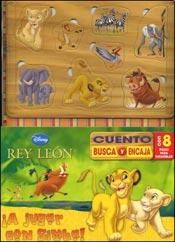 Papel REY LEON A JUGAR CON SIMBA (CUENTO BUSCA Y ENCAJA CON 8  PIEZAS PARA ENSAMBLAR) (CARTONE)