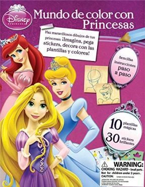 Papel MUNDO DE COLOR CON PRINCESAS (DISNEY PRINCESA) (INCLUYE  10 PLANTILLAS + 5 PLUMONES DE COLO