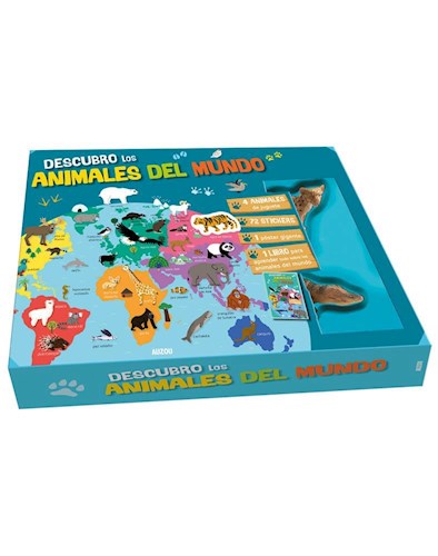 Papel DESCUBRO LOS ANIMALES DEL MUNDO (INCLUYE 4 ANIMALES DE JUGUETE + 72 STICKERS + 1 POSTER) (CARTONE)