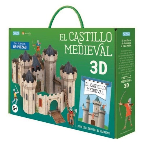 Papel CASTILLO MEDIEVAL 3D [LIBRO + MAQUETA 3D DE 89 PIEZAS] [+6 AÑOS] (CARTONE)