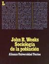 Papel SOCIOLOGIA DE LA POBLACION (ALIANZA UNIVERSIDAD TEXTO AUT84)