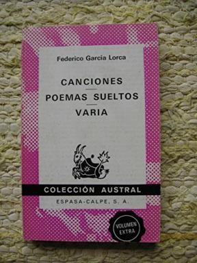 Papel CANCIONES / POEMAS SUELTOS / VARIA (COLECCION AUSTRAL 1531)