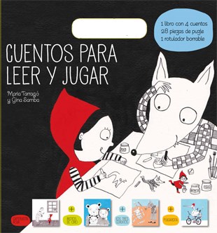 Papel CUENTOS PARA LEER Y JUGAR (INCLUYE 1 LIBRO CON 4 CUENTOS + 28 PIEZAS DE PUZZLE + 1 ROTULADOR)