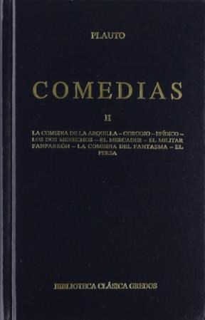 Papel COMEDIAS II (BIBLIOTECA CLASICA GREDOS) (CARTONE)