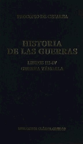 Papel HISTORIA DE LAS GUERRAS LIBROS III-IV GUERRA VANDALA (BIBLIOTECA CLASICA GREDOS) (CARTONE)