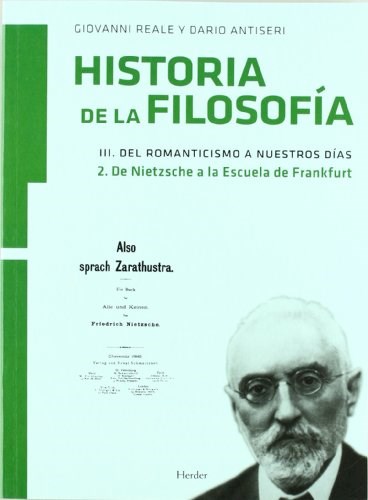 Papel HISTORIA DE LA FILOSOFIA (VOLUMEN III) DEL ROMANTICISMO A  NUESTROS DIAS (TOMO 2) DE NIETZSCHE