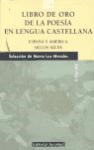 Papel LIBRO DE ORO DE LA POESIA EN LENGUA CASTELLANA ESPAÑA Y  AMERICA SIGLOS XII-XX