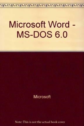 Papel MICROSOFT WORD PARA MS-DOS VERSION 6.0 PASO A PASO