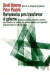 Papel HERRAMIENTAS PARA TRANSFORMAR EL GOBIERNO DIRECTRICES PRACTICAS LECCIONES Y RECURSOS PARA...