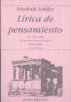 Papel LIRICA DE PENSAMIENTO UNA ANTOLOGIA (COLECCION POESIA) (EDICION BILINGÜE ESPAÑOL-ALEMAN) (RUSTICA)