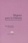 Papel MUJERES PARA LA HISTORIA FIGURAS DESTACADAS DEL PRIMER FEMINISMO (LECTURAS DE HISTORIA)