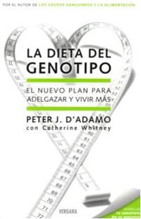 Papel DIETA DEL GENOTIPO EL NUEVO PLAN PARA ADELGAZAR Y VIVIR  MAS (D'ADAMO PETER)