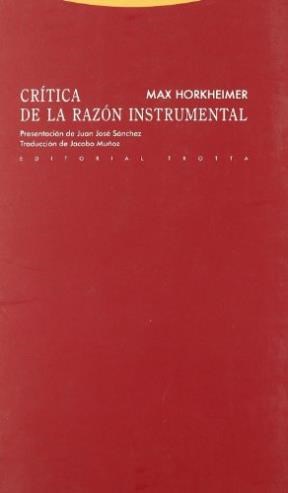 Papel CRITICA DE LA RAZON INSTRUMENTAL (ESTRUCTURAS Y PROCESOS)