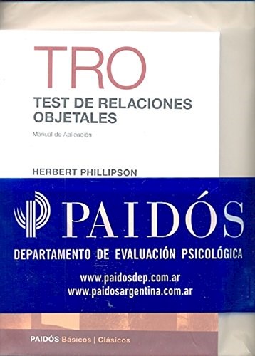 Papel TEST DE RELACIONES OBJETALES (TRO) [EQUIPO COMPLETO] (EVALUACION 21068)