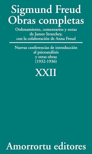 Papel OBRAS COMPLETAS 22 (1932-1936) NUEVAS CONFERENCIAS DE INTRODUCCION AL PSICOANALISIS Y OTRAS OBRAS