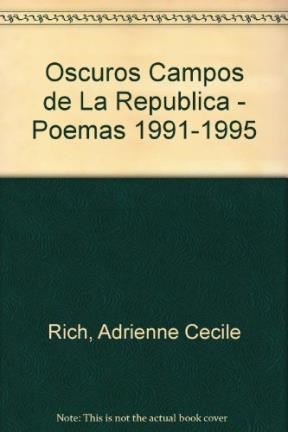 Papel OSCUROS CAMPOS DE LA REPUBLICA POEMAS 1991-1995 BILINGU
