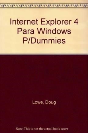 Papel INTERNET EXPLORER 4 PARA WINDOWS PARA DUMMIES