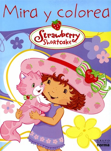 Papel STRAWBERRY SHORTCAKE (COLECCION MIRA Y COLOREA)