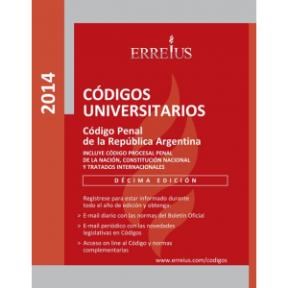 Papel CODIGO PENAL DE LA REPUBLICA ARGENTINA (CODIGOS UNIVERS  ITARIOS) INCLUYE CODIGO PROCESAL PE