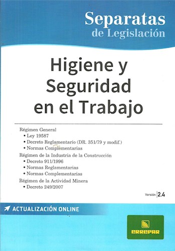 Papel HIGIENE Y SEGURIDAD EN EL TRABAJO (VERSION 2.4) (SEPARATAS DE LEGISLACION) (RUSTICA)
