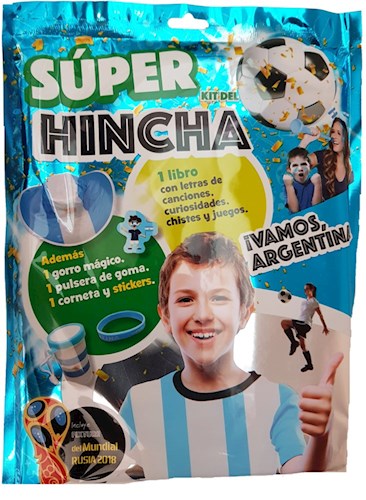 Papel SUPER KIT DEL HINCHA (LIBRO + GORRO MAGICO + PULSERA DE GOMA + CORNETA + STICKERS)
