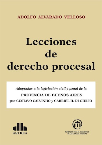Papel LECCIONES DE DERECHO PROCESAL ADAPTADAS A LA LEGISLACION CIVIL Y PENAL DE LA PROVINCA DE BS A