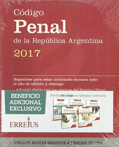 Papel CODIGO PENAL DE LA REPUBLICA ARGENTINA 2017 (CON ACCESO GRATUITO ONLINE) (RUSTICA)