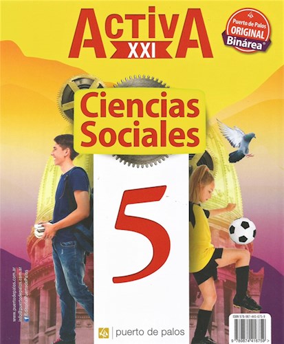 Papel CIENCIAS SOCIALES / NATURALES 5 PUERTO DE PALOS ACTIVA XXI (NACION) (BINAREA) (NOVEDAD 2018)