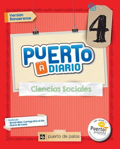 Papel CIENCIAS SOCIALES 4 PUERTO DE PALOS (BONAERENSE) (PUERTO A DIARIO) (NOVEDAD 2016)