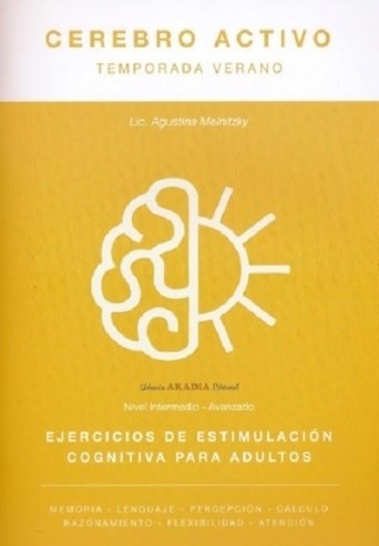 Papel CEREBRO ACTIVO TEMPORADA VERANO EJERCICIOS DE ESTIMULACION COGNITIVA [NIVEL INTERMEDIO - AVANZADO]