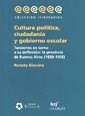 Papel CULTURA POLITICA CIUDADANIA Y GOBIERNO ESCOLAR (COLECCION ITINERARIOS)
