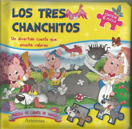 Papel TRES CHANCHITOS (COLECCION PUZZLE DE CUENTO DE HADAS) (CONTIENE 6 PUZZLE) (CARTONE)