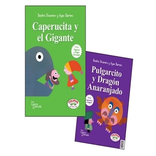 Papel CAPERUCITA Y EL GIGANTE / PULGARCITO Y DRAGON ANARANJADO (SERIE COLORIN COLORADO)