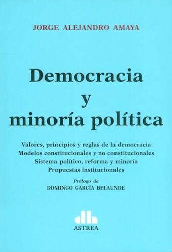 Papel DEMOCRACIA Y MINORIA POLITICA (RUSTICA)