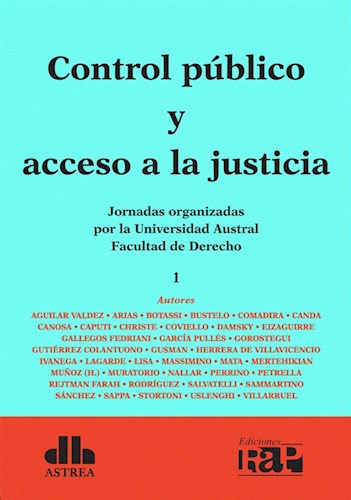 Papel CONTROL PUBLICO Y ACCESO A LA JUSTICIA (2 TOMOS)