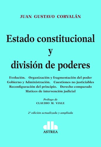 Papel ESTADO CONSTITUCIONAL Y DIVISION DE PODERES (2 EDICION ACTUALIZADA Y AMPLIADA)