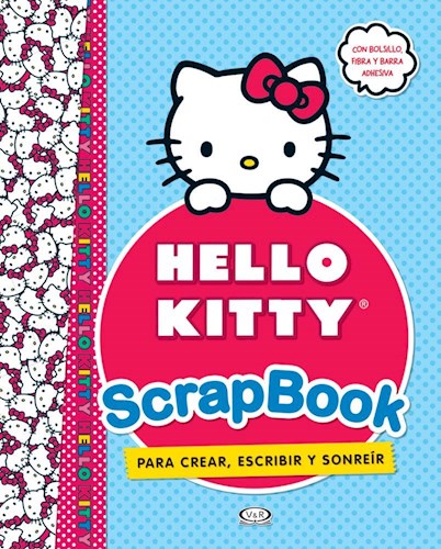 Papel HELLO KITTY SCRAPBOOK PARA CREAR ESCRIBIR Y SONREIR (CON BOLSILLO FIBRA Y BARRA ADHESIVA) (CARTONE)