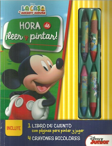 Papel HORA DE LEER Y PINTAR (LA CASA DE MICKEY MOUSE) (INCLUYE 1 LIBRO DE CUENTO PARA PINTAR Y 4 CRAYONES)