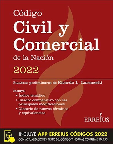 Papel CODIGO CIVIL Y COMERCIAL DE LA NACION 2022 [INCLUYE APP ERREIUS CODIGOS 2022]