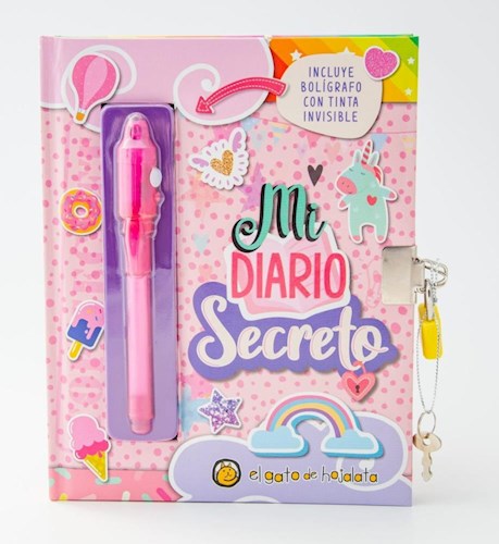 Diario Secreto, incluye pluma con tinta invisible, pasta dura, Niña