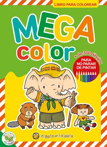 Papel MEGA COLOR 1 LIBRO PARA COLOREAR (+ DE 300 DIBUJOS)