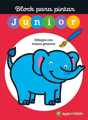 Papel BLOCK PARA PINTAR JUNIOR DIBUJOS CON TRAZOS GRUESOS [TAPA ROJA]