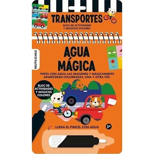 Papel TRANSPORTES [INCLUYE PINCEL] (+3) (COLECCION AGUA MAGICA) [ILUSTRADO] (CARTONE)